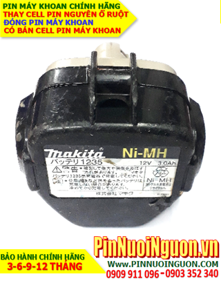 Pin máy khoan-Máy bắt vít MAKITA 1235 (12v-3000mAh), Pin sạc NiMh MAKITA 1235 (12v-3000mAh) | HÀNG CÓ SẲN-Bảo hành 6 tháng